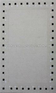 Ensemble de tapis indiens tuftés à la main en laine et cuir incrustés de tapis géométriques au design moderne écologique faits à la main d'Inde - Product Image 2