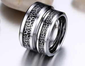 Wedding Jewelry Tungsten <strong>Celtic</strong> <strong>Ring</strong> Wholesale High Quality Fashion for <strong>Men</strong> Trendy Wedding <strong>Rings</strong> for Couples Set and Engagement - Product Image 6
