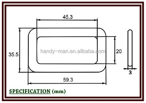 A502 47mm 15kN Aluminum Small Loop Buckle - Product Image 2