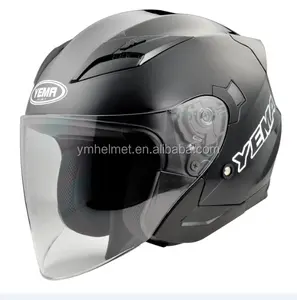 Capacete de rosto aberto com viseiras duplas, capacete de motocicleta aprovado YM-627