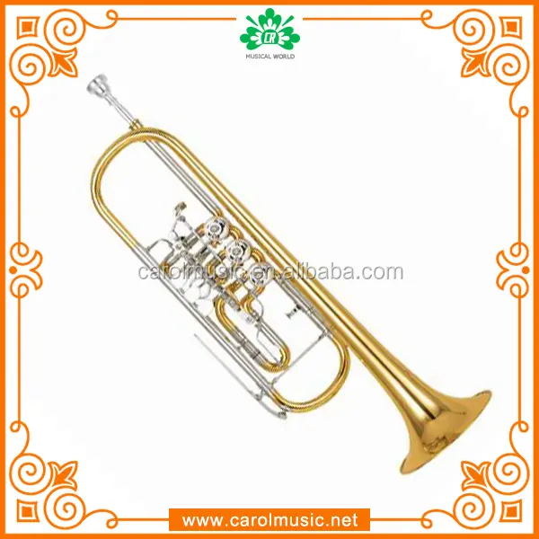 TR026 Cheap musical instruments High Grade Rotary Trumpet