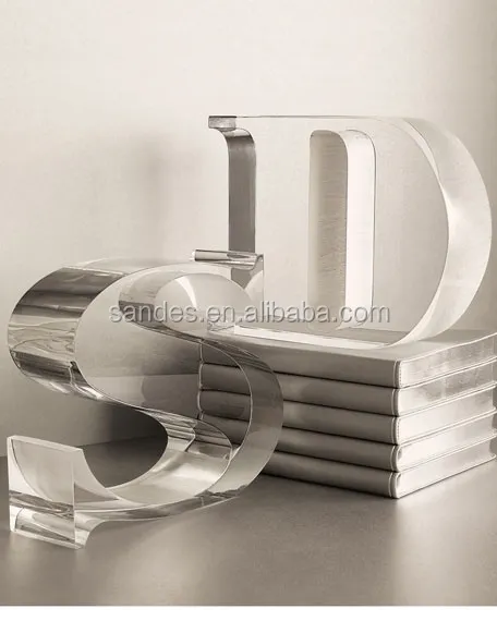金属製のユニークなプラスチック製透明アクリルブックエンド