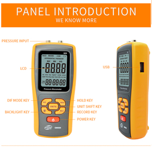 Benetech GM505/GM510/GM511/GM520 manometro digitale micromanometro portatile manometro differenziale - Product Image 3
