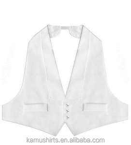 सफेद के लिए मनमुटाव शर्ट बनियान और धनुष टाई पुरुषों की पोशाक औपचारिक शर्ट सेट - Product Image 4