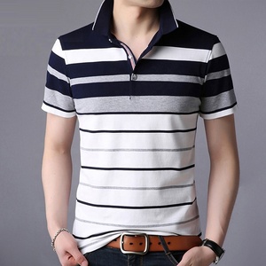 Cheap <strong>Men's</strong> Wholesale Clothing Custom Cotton Summer Striped <strong>Mens</strong> <strong>Slim</strong> <strong>Fit</strong> <strong>Polo</strong> <strong>Shirts</strong> for on Line Shopping - Product Image 6