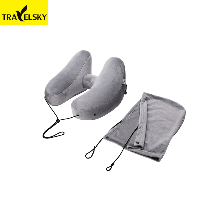 Путешествия Складной надувные подушки мягкие шеи Толстовка самолет подушку Поддержка Портативный