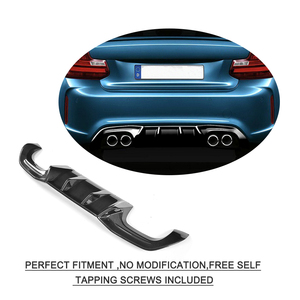 Diffuseur de pare-chocs de voiture Big Fins en fibre de carbone F87 M2 pour BMW M2 Série 2 16-17 - Product Image 5