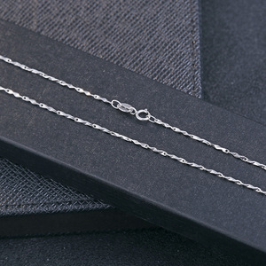 Collier chaîne en argent sterling 925 personnalisé en usine, fantaisie, long, avec des graines de <span class=keywords><strong>gypsophile</strong></span>, design simple et tendance, cadeau de fiançailles, fête - Product Image 2