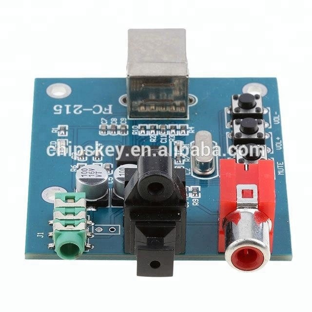 PCM2704USB carte son DAC décodeur USB entrée coaxial fiber de HIFI carte son décodeur