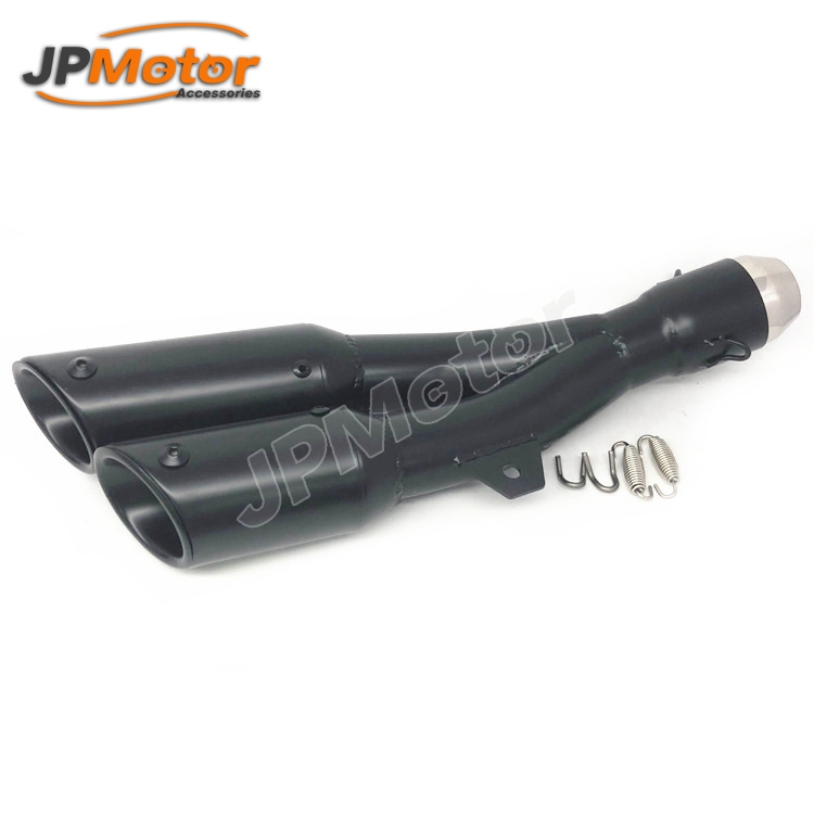 JPMotor Stree велосипед мотоцикл Новый Универсальный двойной глушитель выхлопной трубы мотоцикл