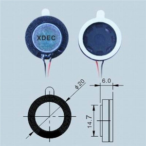 Thiết Kế Mới Trình Điều Khiển Loa 20Mm Mylar 20*5.1H Mm <span class=keywords><strong>8</strong></span> Ohm Mini Mylar Loa Phụ Kiện - Product Image 2