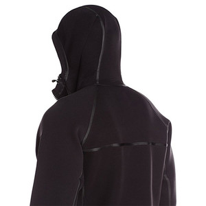 Veste décontractée personnalisée coupe-vent et imperméable en néoprène avec fermeture éclair intégrale, grande taille, doublure polaire intérieure, style sweat à capuche - Product Image 3
