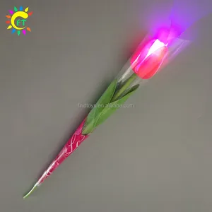 סיטונאי חג האהבה זוהר בחושך LED טוליפ פרח עבור אמא של יום חתונה המפלגה