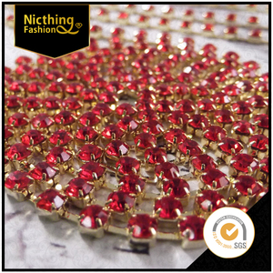 Commercio all'ingrosso rosso e trasparente con strass alternate strass cup <span class=keywords><strong>per</strong></span> abito da sposa - Product Image 2