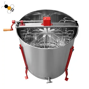 Food Grade Stainless Steel Honey Processing Equipment 8 Frames Manual Centrifuge For Honey