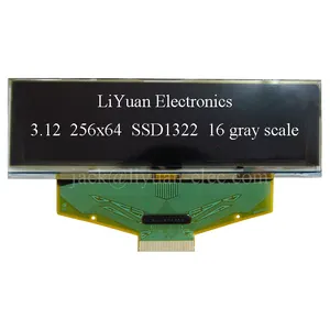 3.12'' 3.2 inch 256x64 SSD1322 white 16 gray scale oled display screen