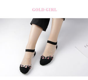 2024 fille dentelle chaussettes nouveau ultra mince transparent belle cristal dentelle <span class=keywords><strong>fantaisie</strong></span> femmes chaussettes - Product Image 2