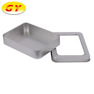 โปรโมชั่นโลหะสี่เหลี่ยมผืนผ้าใหม่ดีบุกกล่องของขวัญที่มีหน้าต่าง - Product Image 3