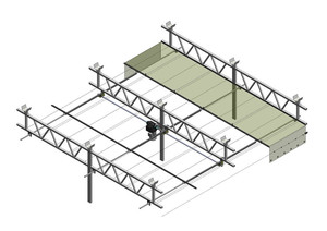Skyplant-estante y piñón para sistema de sombreado, para invernadero