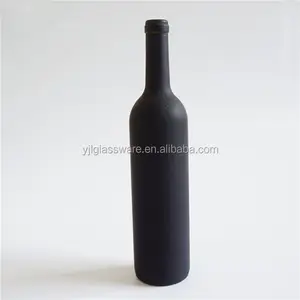 गर्म बेच थोक मूल्य काले कांच शराब की बोतलें 750 ml