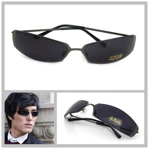 Lunettes de soleil inspirées du <span class=keywords><strong>film</strong></span>, style Matrix, monture en métal de haute qualité, lunettes de soleil jumelles - Product Image 2