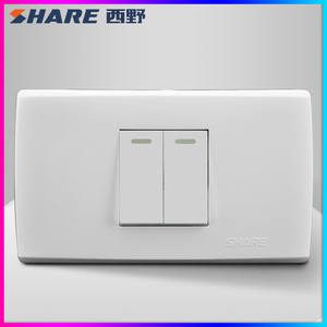 Interruptor de Pared Eléctrico de 2 Vías y 2 Botones, Tipo Americano/Canadiense, Panel Blanco, 118*75mm, 250V 10A - Product Image 3