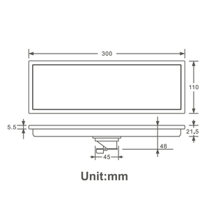 11*11 סנטימטר 15*15cm 30*11cm נירוסטה ניקוז רצפת מקלחת מסננת מלבני רצפת ניקוז - Product Image 6