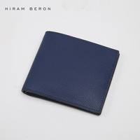 Dompet Kulit Asli Hiram Beron Berkualitas Tinggi Anti RFID Motif Epsom untuk Pria