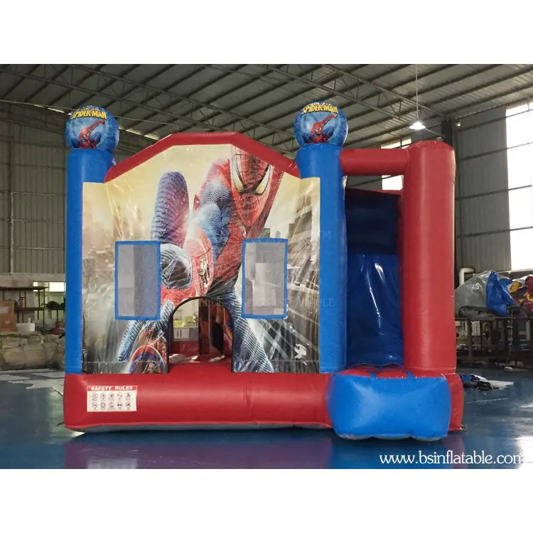 Cheap Inflatable Jumping Bouncy Castle House , Inflatable Spiderman Trampoline