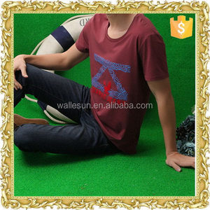 Más vendido impresión CVC la camiseta de cuello <span class=keywords><strong>grande</strong></span> - Product Image 5
