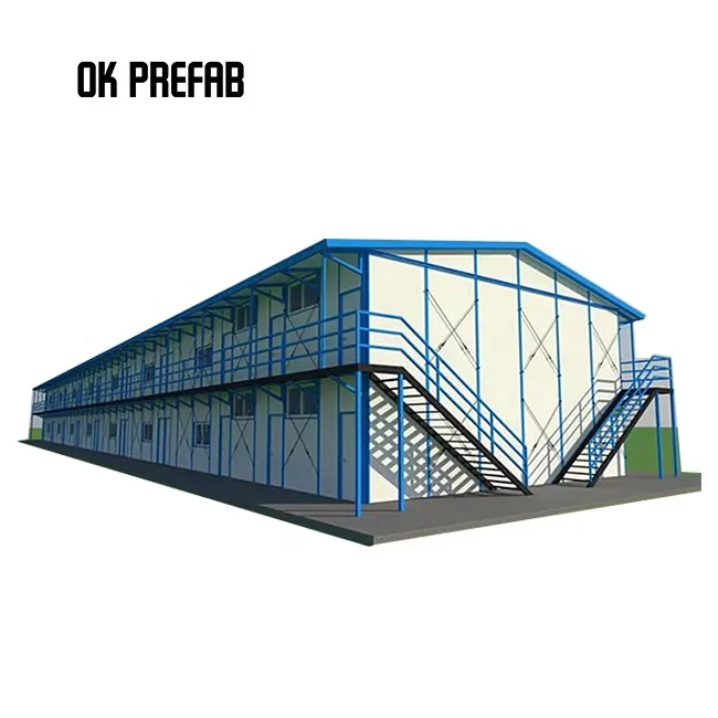 China Double Floors Prefabricated Rig Camp prefab worker camping