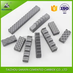 Pasokan Pabrik Tungsten Carbide Gripper Memasukkan Rahang, Tungsten Carbide Chuck Rahang Sisipan Gigi Dalam Berbagai Ukuran Sanxin