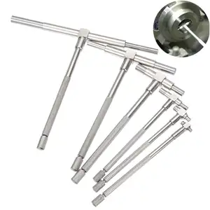 6pcs Telescopic Gauge 8-150mm (5/16 "-6") Adjustable Inner Diameter Gauge Carbon Steel Micrometer Measuring Tools Set