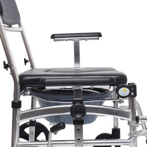 Chaise de douche pliable avec plateau de lit/soins à domicile ou soins de santé fauteuil de toilette/fauteuil roulant - Product Image 2