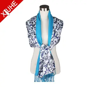 China Fashion Designer Brand 100% Pure Silk Custom Printed Scarves Shawls Wholesale