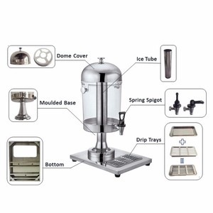 Heißer Verkauf <span class=keywords><strong>2</strong></span> Gallonen Wassers aft Glas Getränkesp ender mit Zapfen - Product Image 3