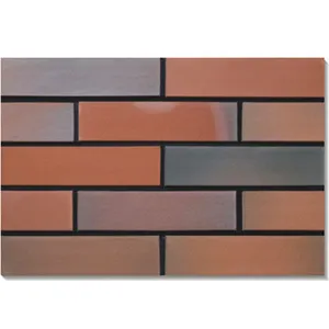 Carreaux de céramique émaillés modernes de style brique Klinker flexible coloré de haute qualité pour mur extérieur et sol