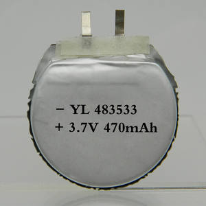 Runde lithium-polymer-akku, <span class=keywords><strong>3</strong></span>,7 volt li-polymer-akku, <span class=keywords><strong>3</strong></span>.7v 470 mah li- Polymer batterie - Product Image 1
