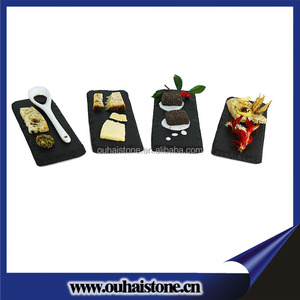 Bán Buôn Không Thấm Nước Tự Nhiên Màu Đen Đá Đồ Ăn Khay Slate Món Tráng Miệng Hội Đồng Quản Trị Susi Tấm - Product Image 3