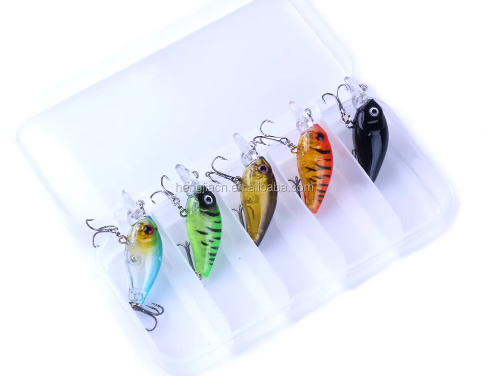 Hengjia New Sea Bass Fishing Lures CrankBait Crank Bait Tackle Artificial Hard Fishing Lure 4.5cm/4g