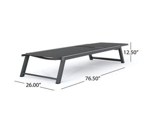 Yard lit inclinable balcon piscine meubles chaise pliante chaise longue extérieure patio <span class=keywords><strong>jardin</strong></span> <span class=keywords><strong>Aluminium</strong></span> <span class=keywords><strong>aluminium</strong></span> <span class=keywords><strong>salon</strong></span> - Product Image 2