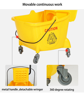 <span class=keywords><strong>Seau</strong></span> à serpillière de nettoyage de 32 L <span class=keywords><strong>avec</strong></span> <span class=keywords><strong>essoreur</strong></span> et roues - Product Image 4