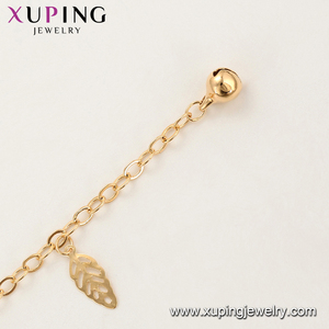 Trang Sức Quà Tặng Thời Trang Xuping 75937, Mạ Vàng Hình Bướm, Vòng Tay Hạt Charm Pha Lê - Product Image 3