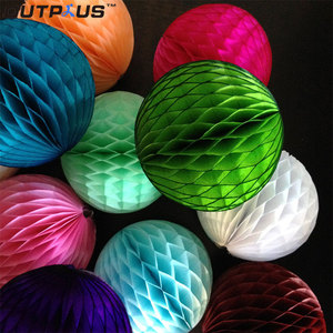 Party lantern with <span class=keywords><strong>crepe</strong></span> tissue paper flower balls to hang weddings order - Product Image 5