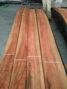 Chapa de madera de manzana, chapa de goma roja Natural de 0,5mm de alta calidad de fábrica China