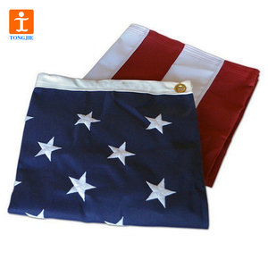 Американский флаг США 3x5 вышитые звезды вшитые полосы латунная втулка 210D Оксфорд нейлон - Product Image 3
