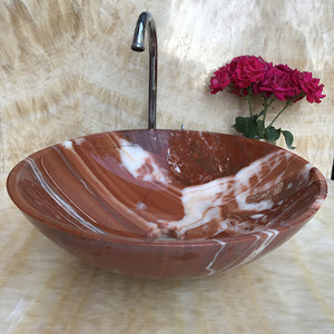 Baño diseño pequeño piedra mármol natural mano buque fregadero - Product Image 4