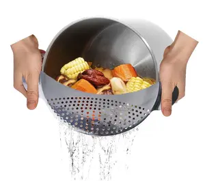 Thép Không Gỉ Pasta Kitchen Strainer Rau Colander & Drainer-Phù Hợp Với Tất Cả Các Chậu Lên Đến 10 Inch