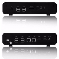 Al por mayor de la fábrica Intel Core i7 4500U mini pc sin ventilador Win10 Dual Core Dual Lan 4G Ram 128G SSD 300M WIFI Barebone Mini Escritorio
