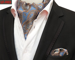 Conjunto de Corbata <span class=keywords><strong>Ascot</strong></span> con Estampado Paisley Floral, <span class=keywords><strong>Pañuelo</strong></span> de Bolsillo, Corbata de Seda, <span class=keywords><strong>Pañuelo</strong></span>, Corbata Cashew, Corbata <span class=keywords><strong>Ascot</strong></span> para Boda, para Hombre - Product Image 3